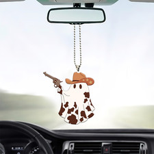 Boo Cowboy Halloween Ornament, Ghost Halloween Decor, Happy Halloween Ornament