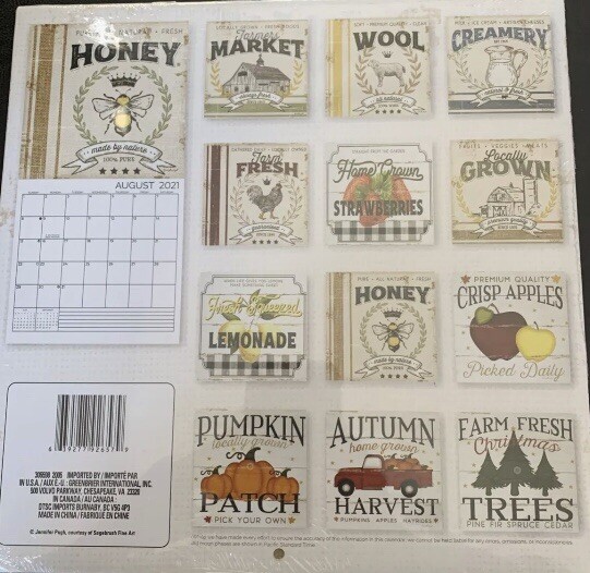 Lot Of 2 BE BRAVE 2021 12 Month calendar And FARMERS ...