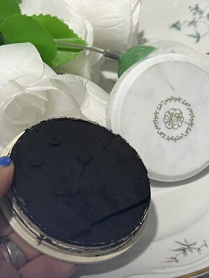 VINTAGE MAX FACTOR HOLLYWOOD PAN-CAKE MAKE-UP WATER ACTIVATED BLACK RARE  NOS