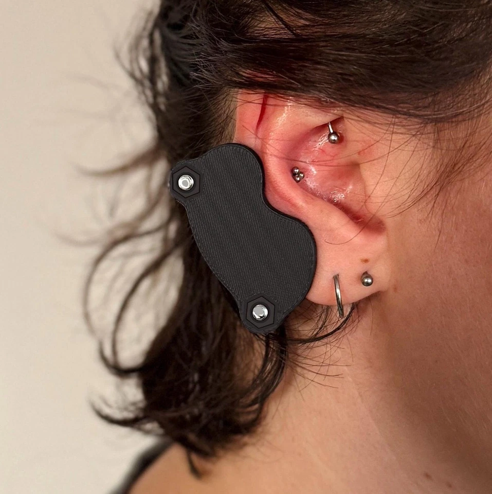 Pendiente de compresión queloide frijol médico post-cirugía tratamiento de cicatrices a presión Foto 3 de 4