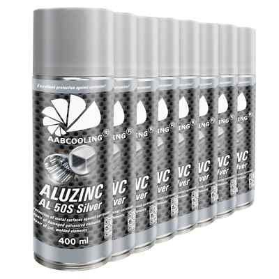 8x AABCOOLING ZINK-ALUMINIUM SPRAY 400ml GRUNDIERUNG KORROSIONSSCHUTZ AUTOLACK