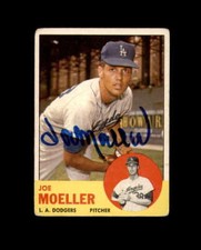 Joe Moeller Hand Signed 1963 Topps Los Angeles Dodgers Autograph