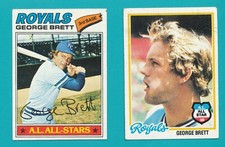 BRETT LOT 2) 1977 TOPPS 1978 GEORGE 100 580 VINTAGE MID-LOWER GRADE *TPHLC-7943