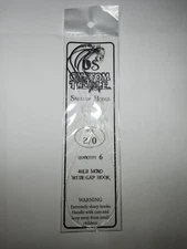 Snelled Wide Gap  Flounder hooks 6 per pack 1/0, 2/0, or 3/0 with 12 inch leader