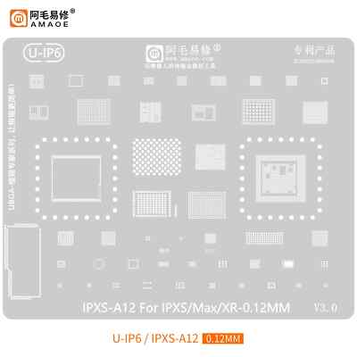 Kit Reballing BGA Pour IPhone 8 Plus - Stencil, Pince Et Chips Neuf