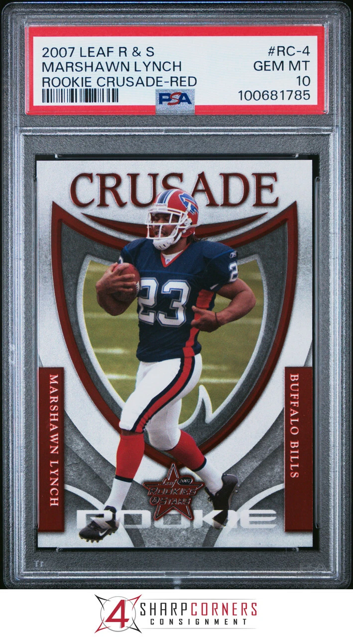 Marshawn Lynch Leaf Rookies & Stars Rookie Crusade #RC4 Red