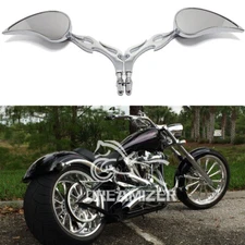 For Harley Big Dog Mastiff K-9 Chrome Motorcycle Teardrop Rearview Side Mirrors