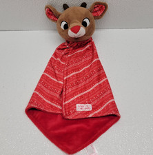 Rudolph My First Christmas Lovey Blanket Red Soft - Kids Preferred