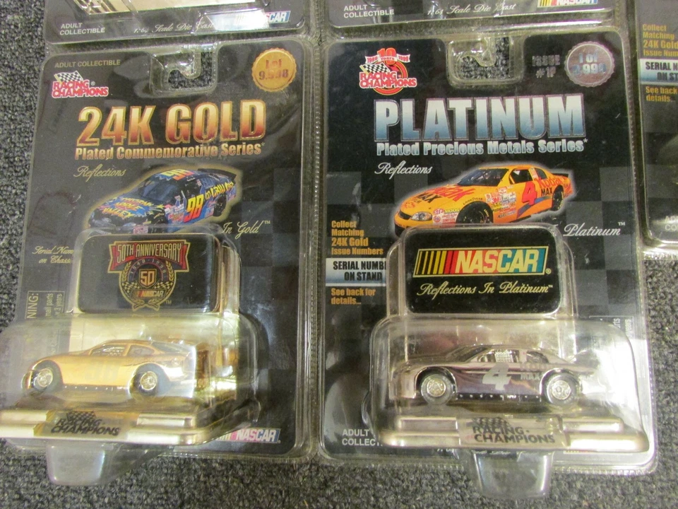 Lote de 5 campeones de carreras NASCAR Platinum #4 #33 #25 #77 1 de oro de 9.999 y 24 quilates #98 Foto 3 de 4
