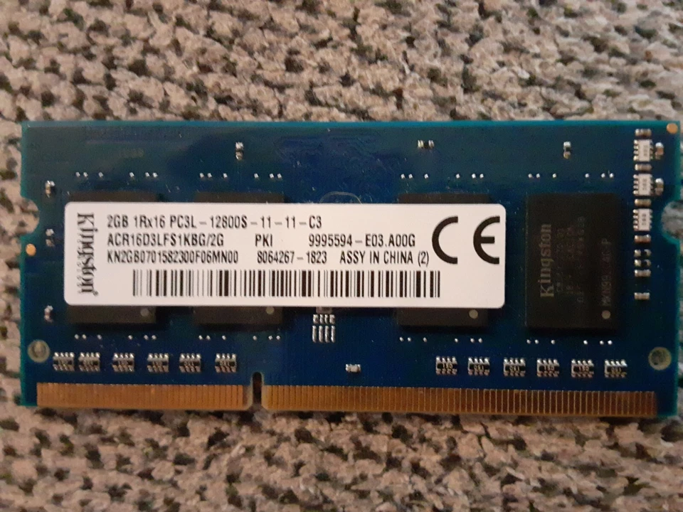Kingston 2GB 1Rx16 PC3L-12800S DDR3 Laptop Memory 9995594-E03.A00G - Image 2 of 3