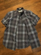 Calvin Klein Button Up Blue Checkered Dress Shirt
