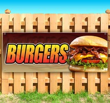 BURGERS Advertising Vinyl Banner Flag Sign Many Sizes USA