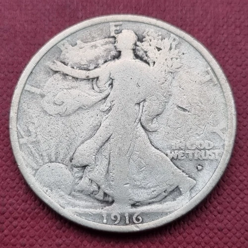 Photo of a 1916-D Walking Liberty Half Dollar from an eBay listing that sold on Jul 17, 2026