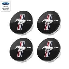 1994-2004 Ford Mustang 2.5 Tribar Running Horse Wheel Center Caps - Set Of 4 1994-2004 Ford Mustang 2.5 Tribar Running Horse Wheel Center Caps - Set Of 4