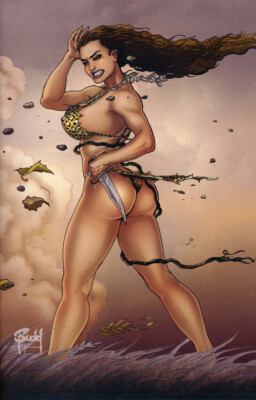 Amryl Comics Cavewoman The Battle Against Ankha's Brood Cover D 450 Copies w/COA