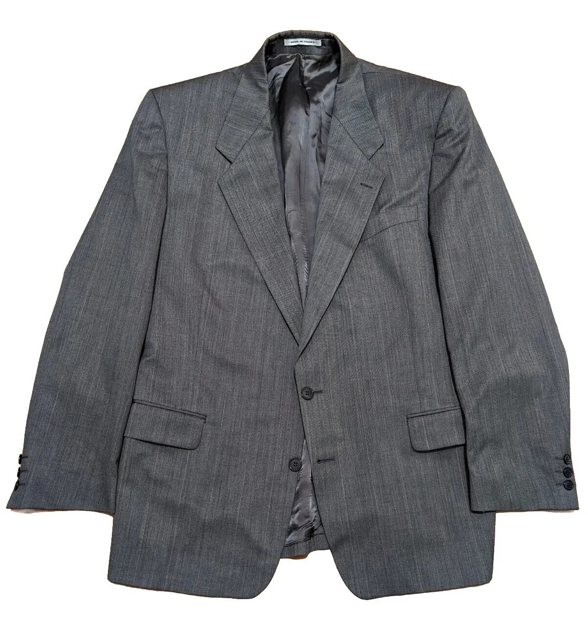 Giacca tuta vintage Yves Saint Laurent 46 R lana marrone a righe