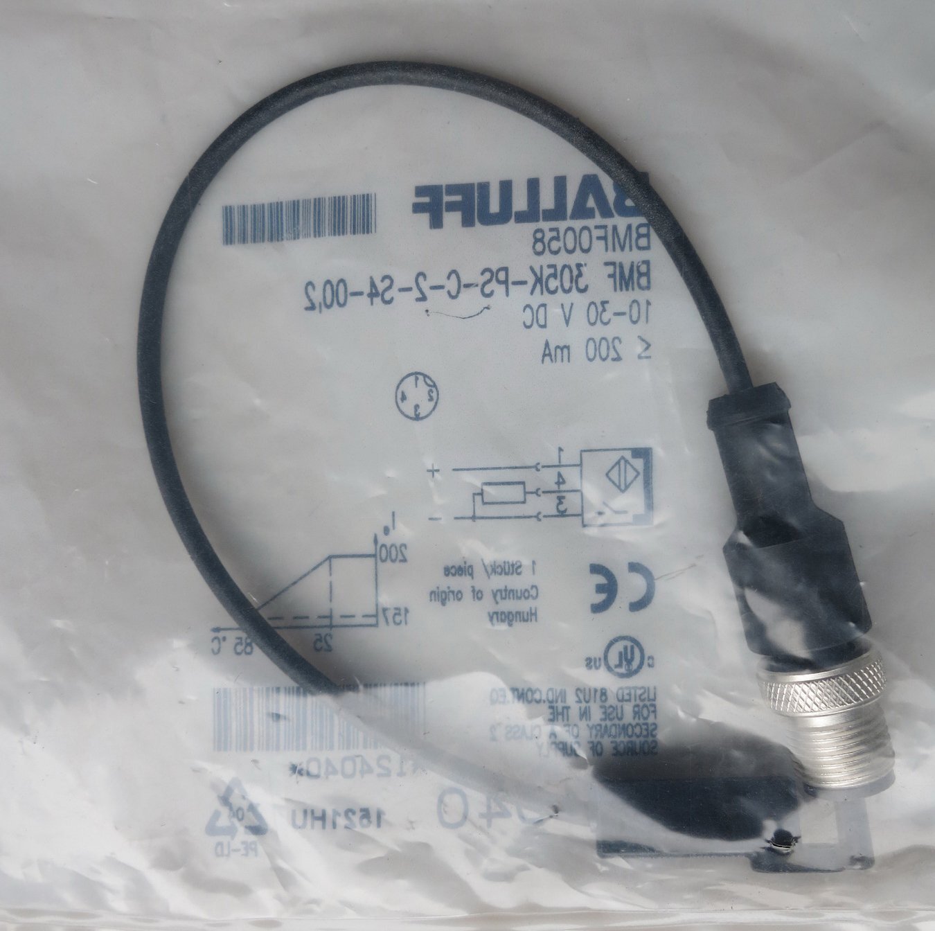 ONE NEW BALLUFF Proximity sensor BMF 305K-PS-C-2-S4-00,2 Fast Shipping ...