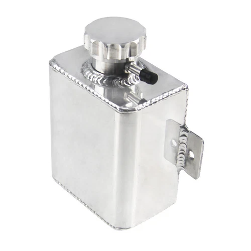 Aluminum 1235ml Overflow Tank Bottle Coolant Expansion Catch Can Tank Billet Cap - Picture 6 of 11