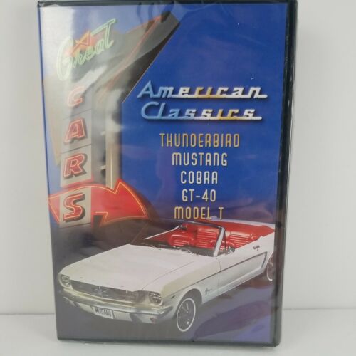 Great Cars American Classics DVD Thunderbird Mustang Cobra GT-40 Model T New - Afbeelding 1 van 5