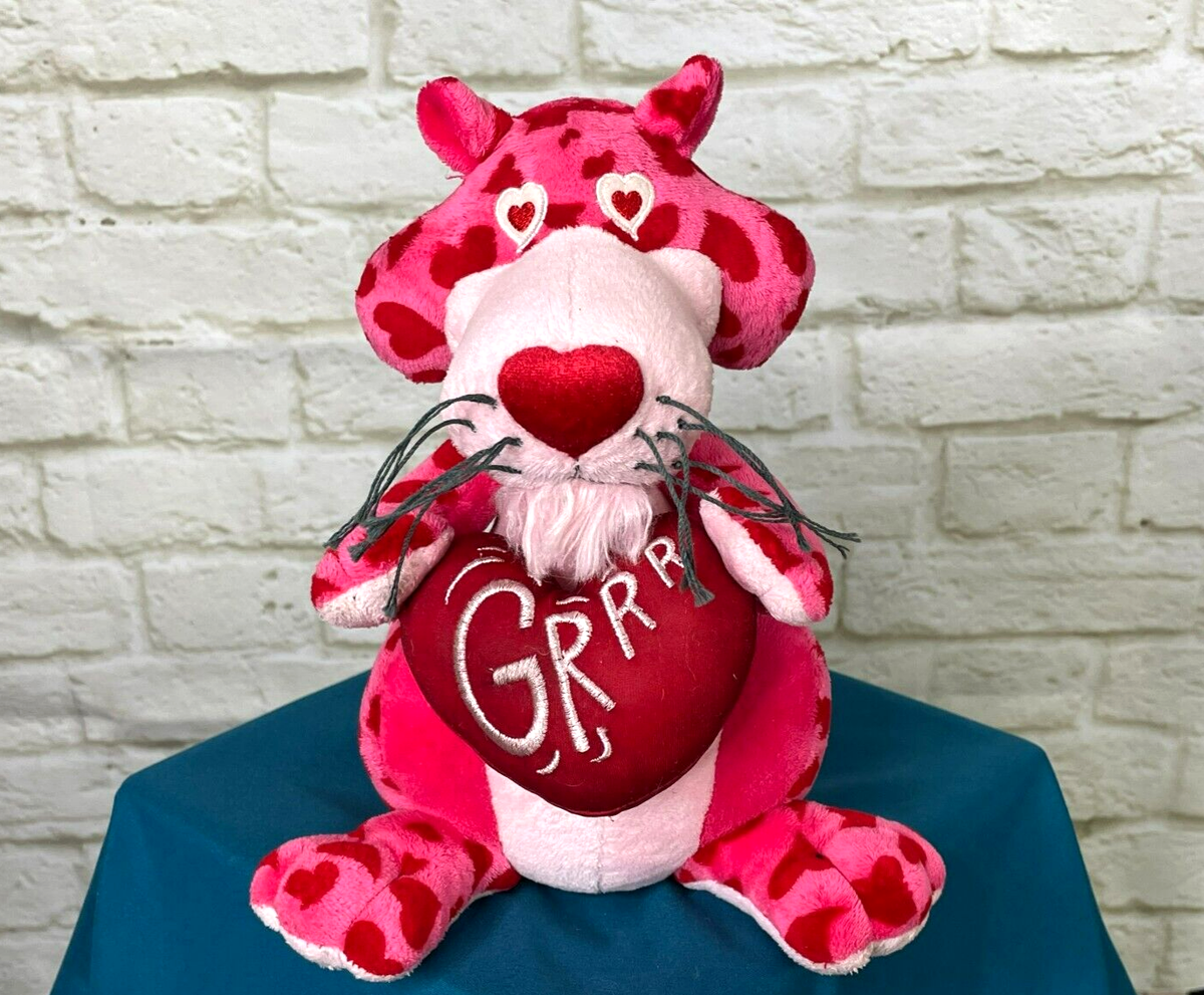 RARE Vintage Walmart Love Heart Red Cheetah Lovey 10