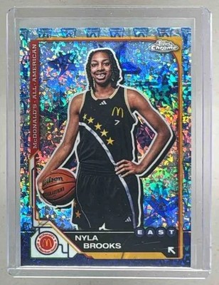 Nyla Brooks 2025 Topps Chrome McDonald's All-American #26 McFlurry Refractor!