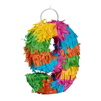 Mini Pinata bunt Regenbogen Piñata Kinderpinata Geburtstag Partypinata Zahl 9