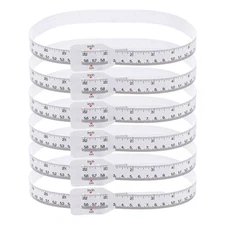 6Pcs Head Circumference Tape 24-inch/60cm Flat Plastic Measuring Ruler White