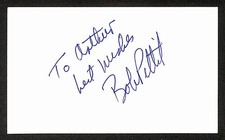 Bob Pettit Hawks Autographed/Signed 3x5 Index Card HOF JSA BA207871