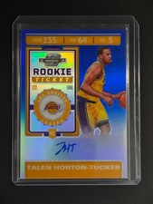 Talen Horton-Tucker 19-20 Contenders Optic RC Auto Blue 93/99 Rookie Ticket [3hk