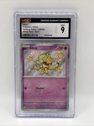 Abra 148/091 SV Paldean Fates Shiny Rare CGC 9