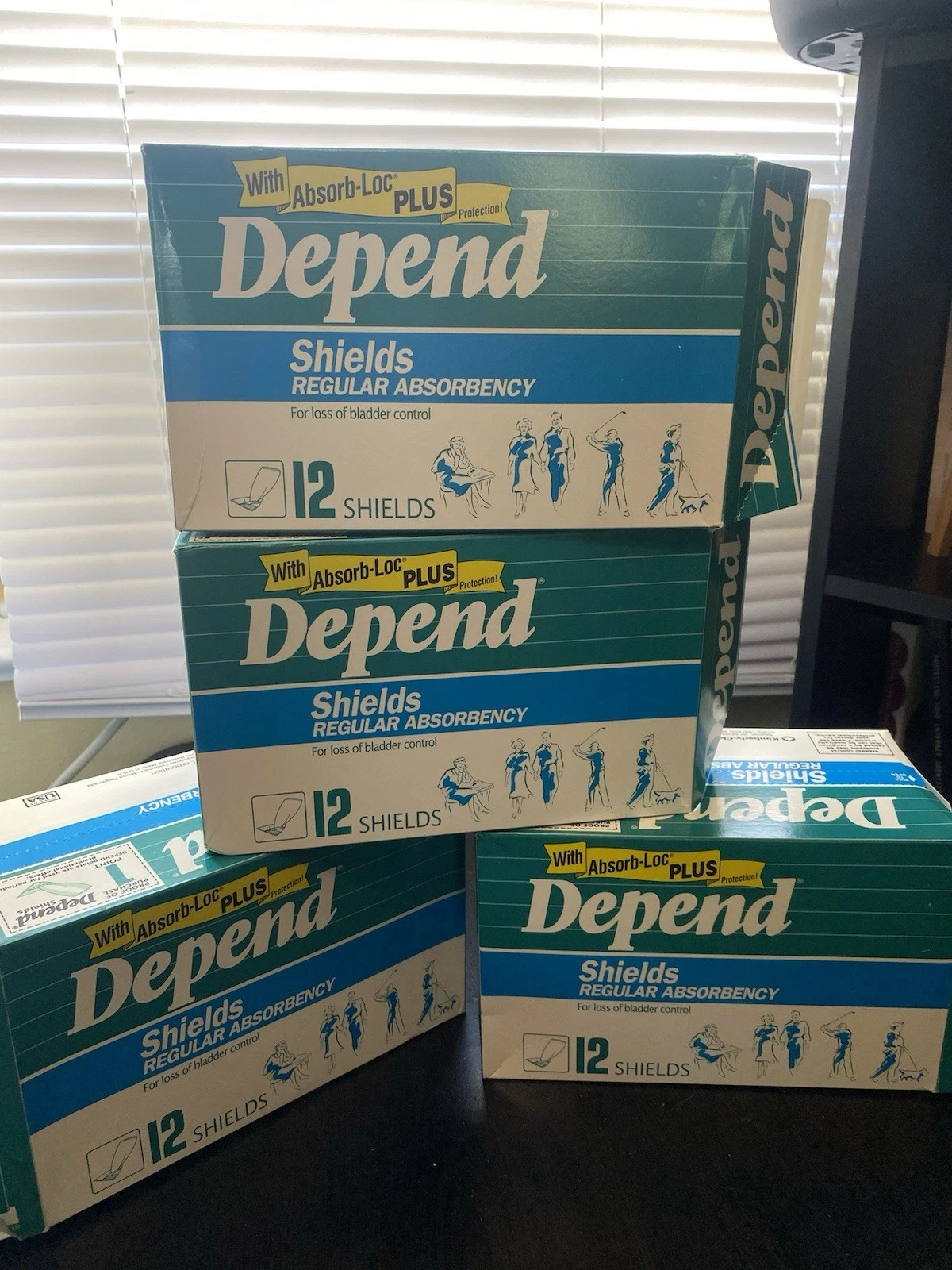 Vintage Depend Shields Bladder Control Prop 4 Box Vintage Diapers Depends