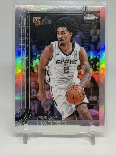 2025-26 Topps Chrome Dylan Harper RC Refractor 252 San Antonio Spurs Rookie