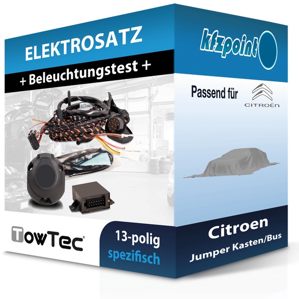 für Citroen Jumper Kasten/Bus 24- Towtec E-Satz 13Polig Fahrzeugspezifisch NEU-image