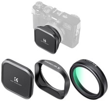  Black Frame MC UV Filter  Metal Square Hood  Magnetic Lens Cap Kits Compa...