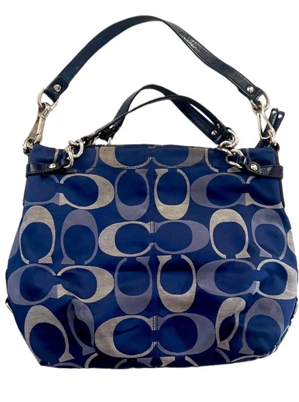 バッグ COACH Signature Hobo Bag Blue Canvas COACH Hobo Signature Canvas Crossbody | Bloomingdale's