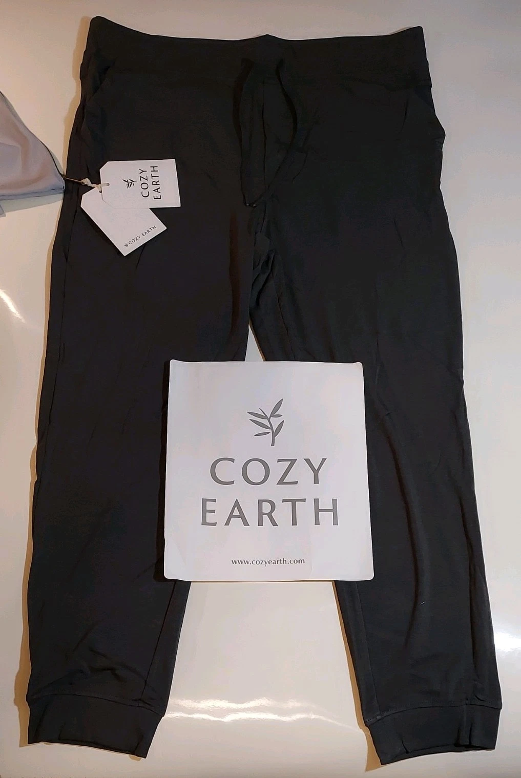 Cozy Earth Dark Grey Bamboo Soft Smooth Comfy Stretch Jogger Pant Size XXL