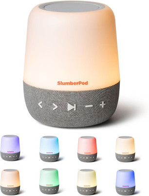 Slumbercalm 2-In-1 Sound Machine with Light for Kids | Baby Sleep Soother | Whit