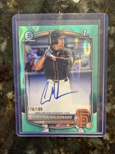 2025 BOWMAN CHROME DRAFT 1ST CAMERON MALDONADO Aqua Lava Refractor #176/199