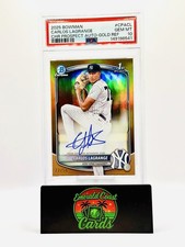 2025 Bowman Chrome Carlos Lagrange Gold Refractor Auto Yankees PSA 10 /50