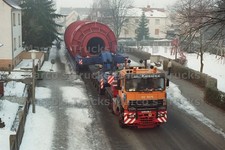 LKW Foto MAN Titan Schwerlasttransporter orange Gebr. Krause V12 615 PS #n6ei
