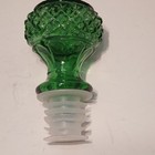  Italian Empoli green diamond rectangle vase 10  inch W/ Stopper and sticker  — photo 9