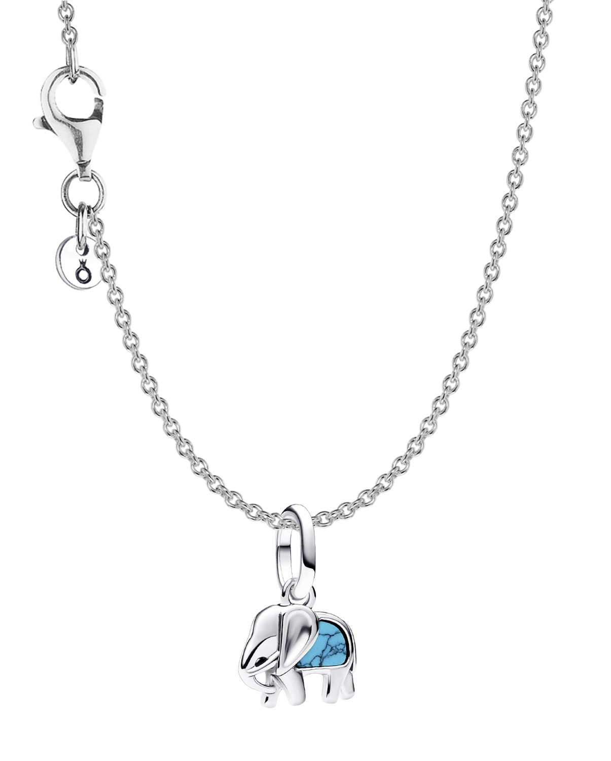 PANDORA Schmuck Damen-Halskette Silber Geschenkset Trkisfarbener Elefant 28914 22590₽