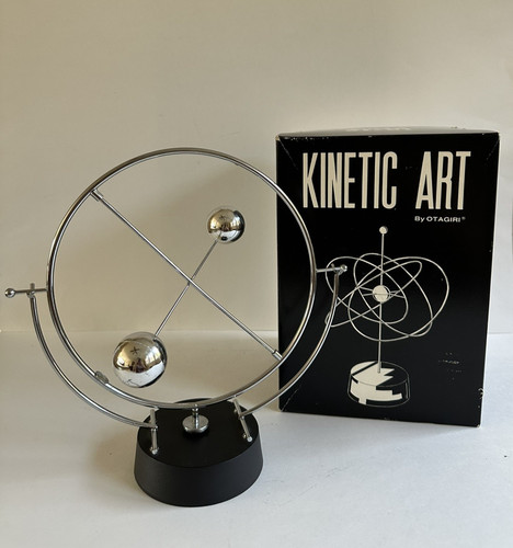 Vintage Kinetic Art Sculpture Otagiri Japan 15/19 Atom Battery Operated Motion
