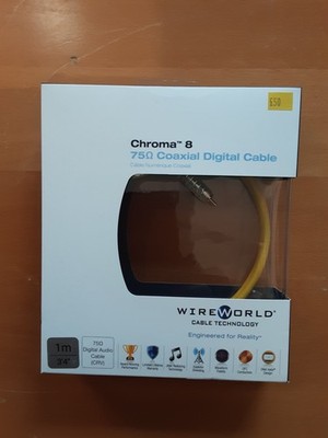 WIREWORLD CHROMA 8 - 1 METER DIGITAL AUDIO KABEL 75 OHM KOAXIAL - 1M