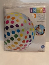 Pelota de playa Intex Jumbo inflable 42" Jumbo transparente con lunares de colores