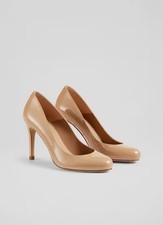 Brand New LK Bennet Stila Beige Patent Leather Round Toe Courts UK 8 RP £199