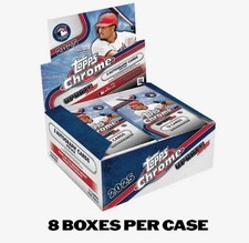 2025 Topps Chrome Baseball Update Series Jumbo Hobby Box Case of 8 In Hand
