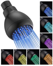 High Pressure LED Showerhead, High Flow, 7 Color Light Easy Installation, Spa
