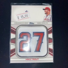 2022 Topps Series 1 - Jersey Number Medallion Commemorative Relics Mike Trout...