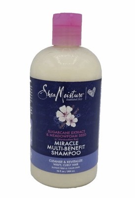 SheaMoisture Miracle Multi-Benefit Shampoo 13 Oz Sugarcane Extract + Meadowfoam
